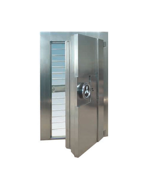 HY-A005带栅栏门不锈钢金库门